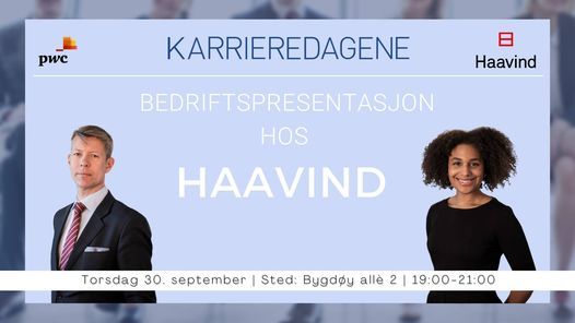 KD21: Bedriftspresentasjon hos Haavind
