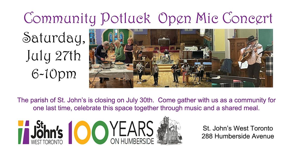 Community Potluck & Open Mic Concert