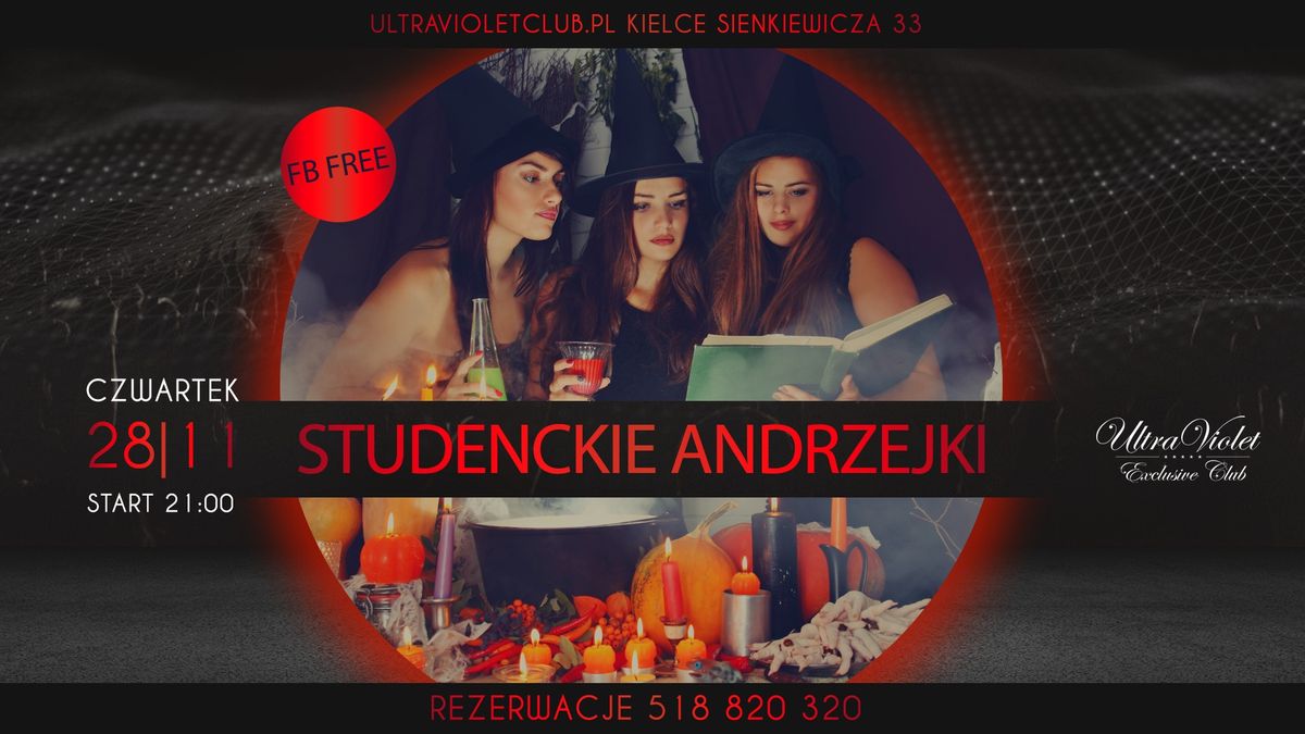 Studenckie Andrzejki w UV_Lista FB Free do 23:30_Dj Pachu