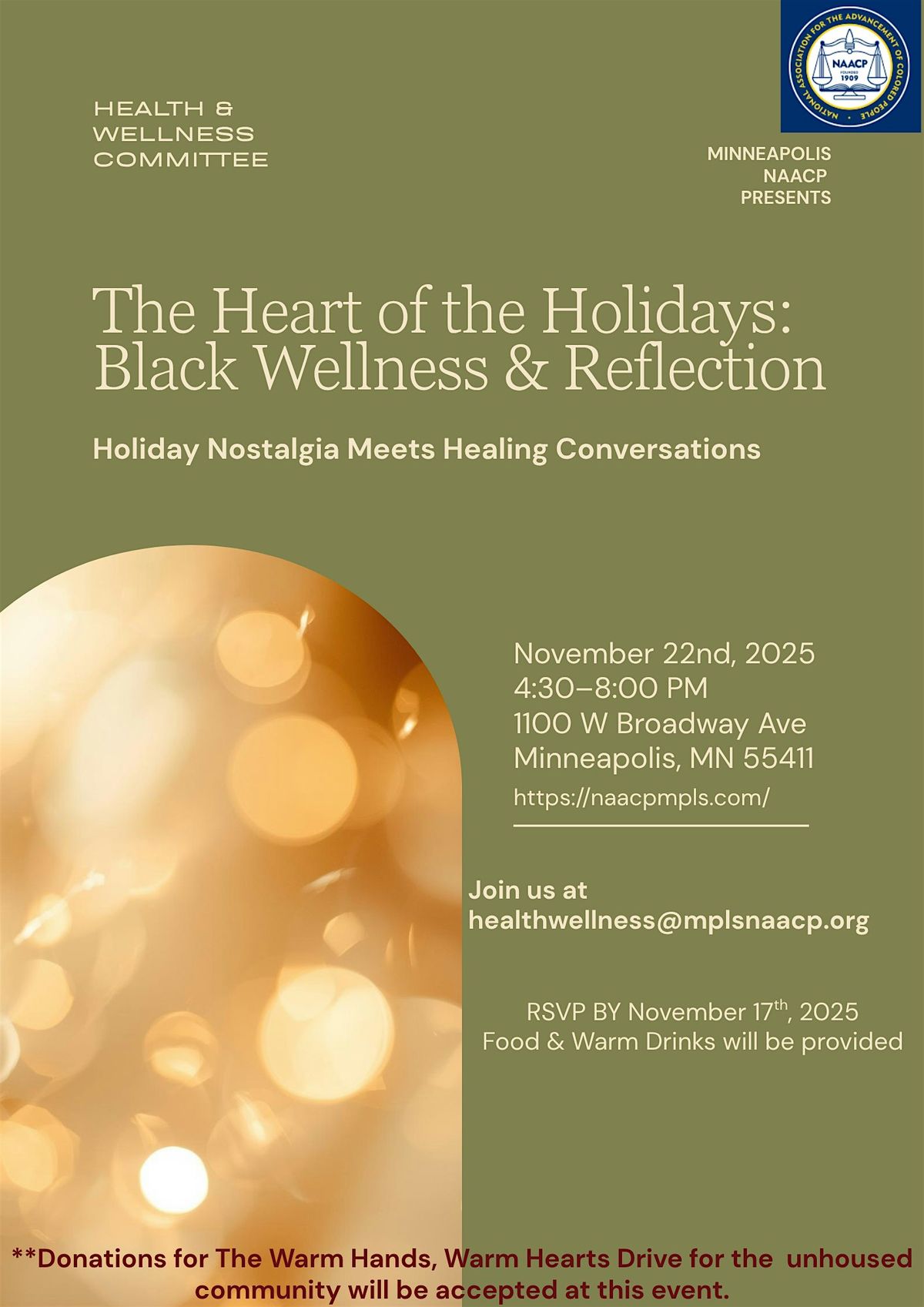 Mpls NAACP Health & Wellness Presents : The Heart of the Holidays