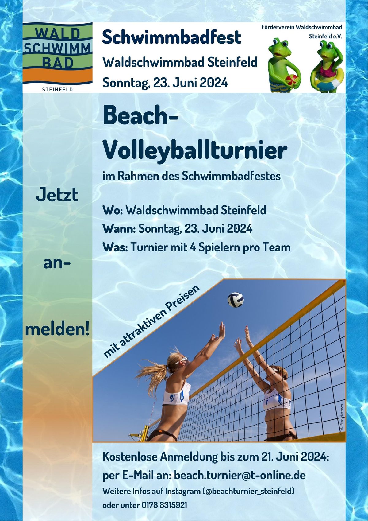 Beach- Volleyballturnier im Rahmen des Schwimmbadfestes
