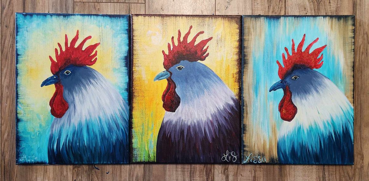 Rooster Sip and Paint