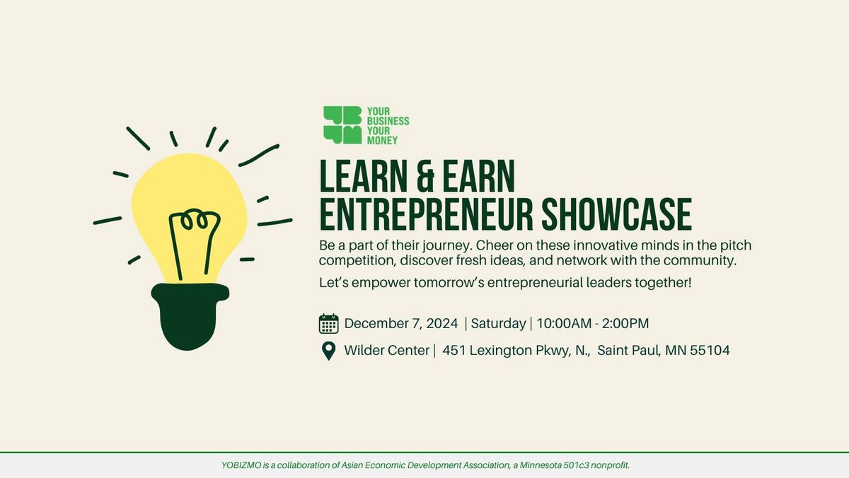 YOBIZMO Learn & Earn Entrepreneurial Live Showcase and Pitch Competition