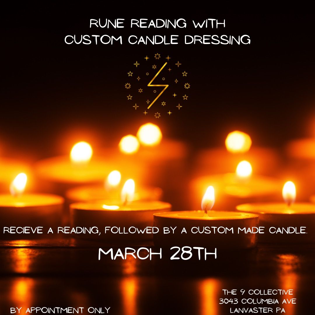 Rune reading and custom candle dressing with Pagan Poetry 