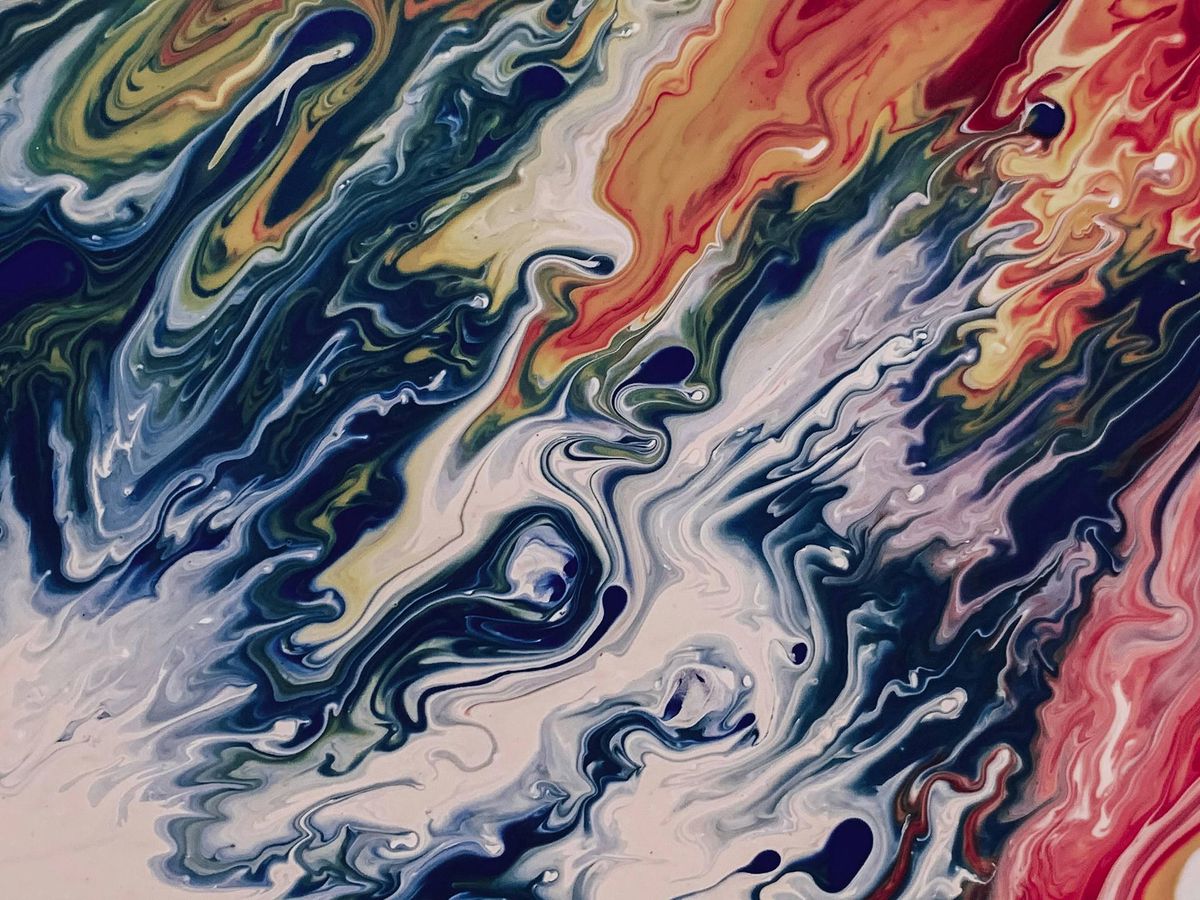 Abstract Acrylic Pour Painting