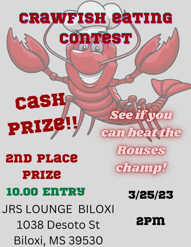 Jrs Lounge Crawfish eating Contest, JR's Lounge, Biloxi, 25 March 2023