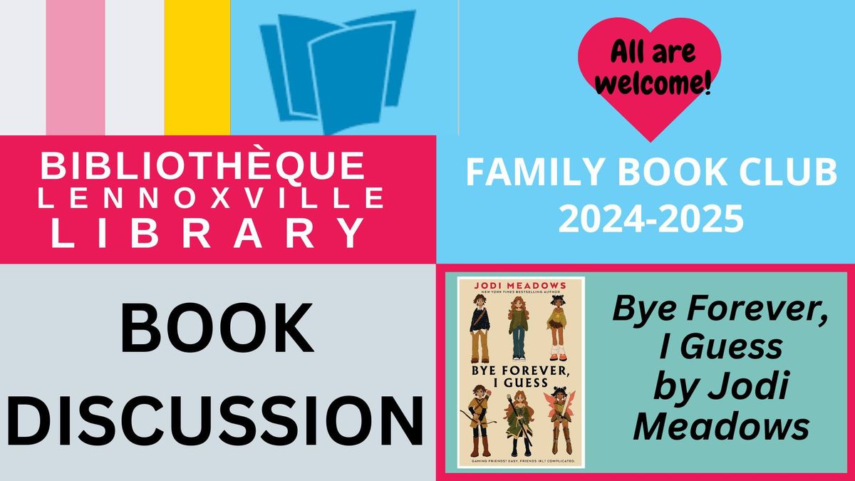 FAMILY BOOK CLUB- BOOK DISCUSSION