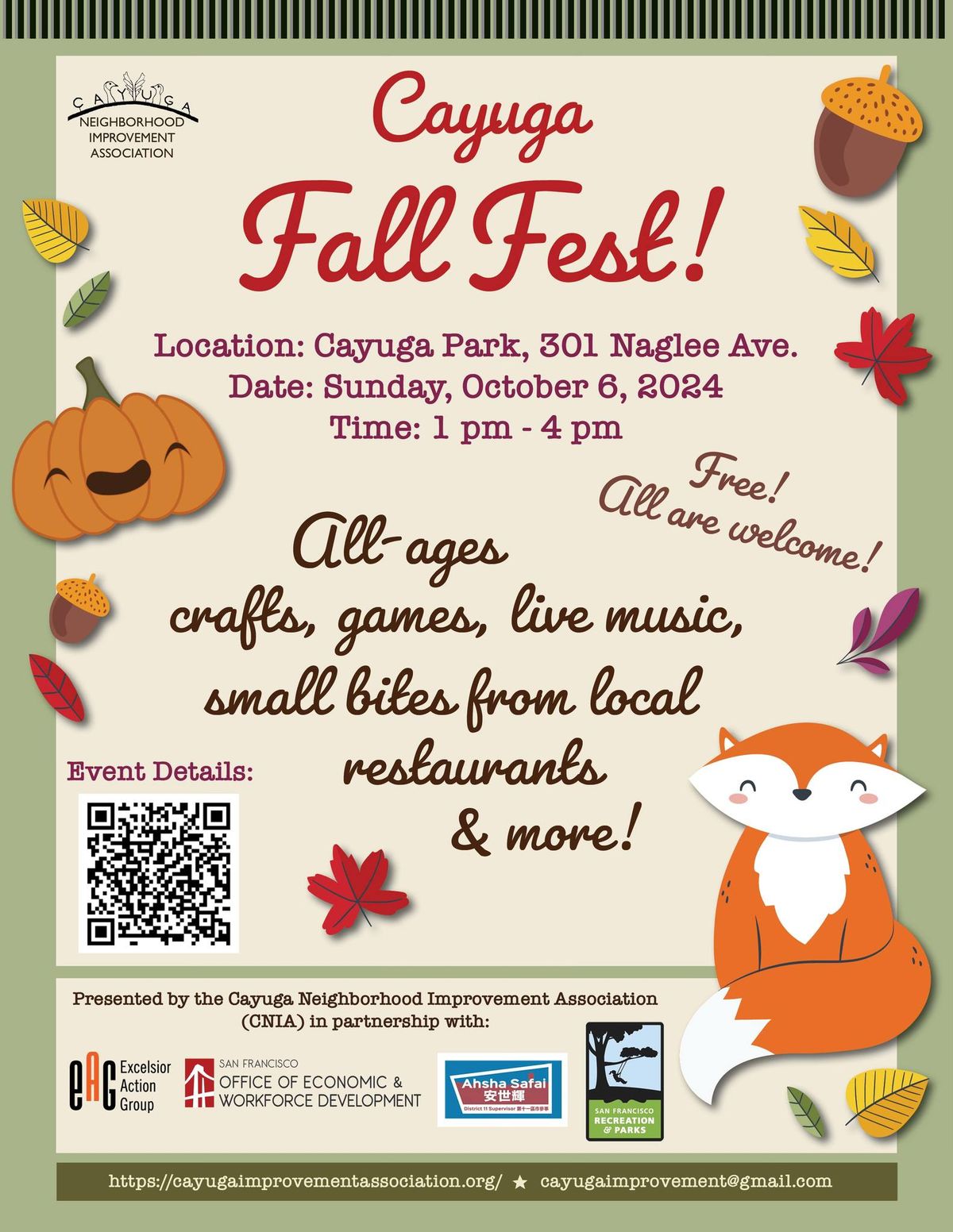 Cayuga Fall Fest: free neighborhood event