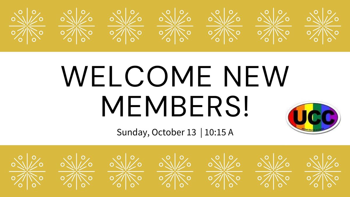 Welcome New Members