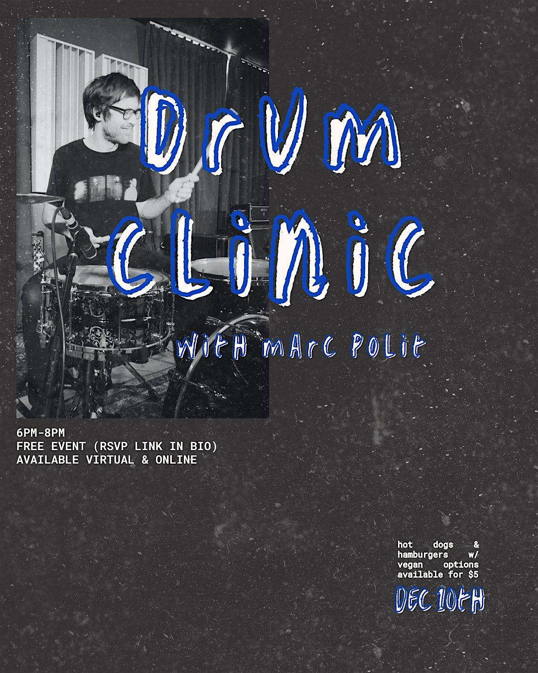 Free Drum Clinic with Marc Polit at Amplified Studios