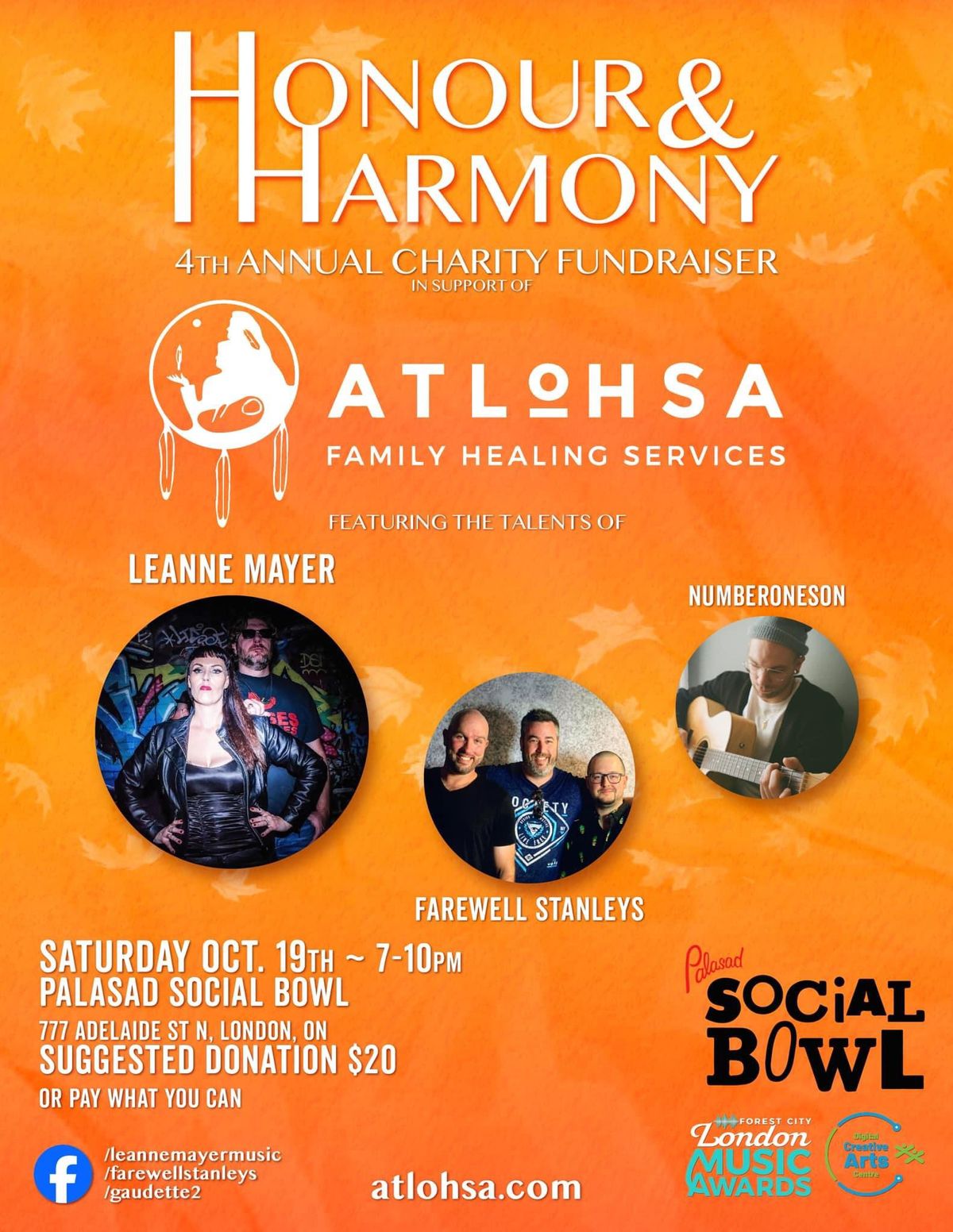 4th Annual Honour & Harmony Fundraiser Atlohsa