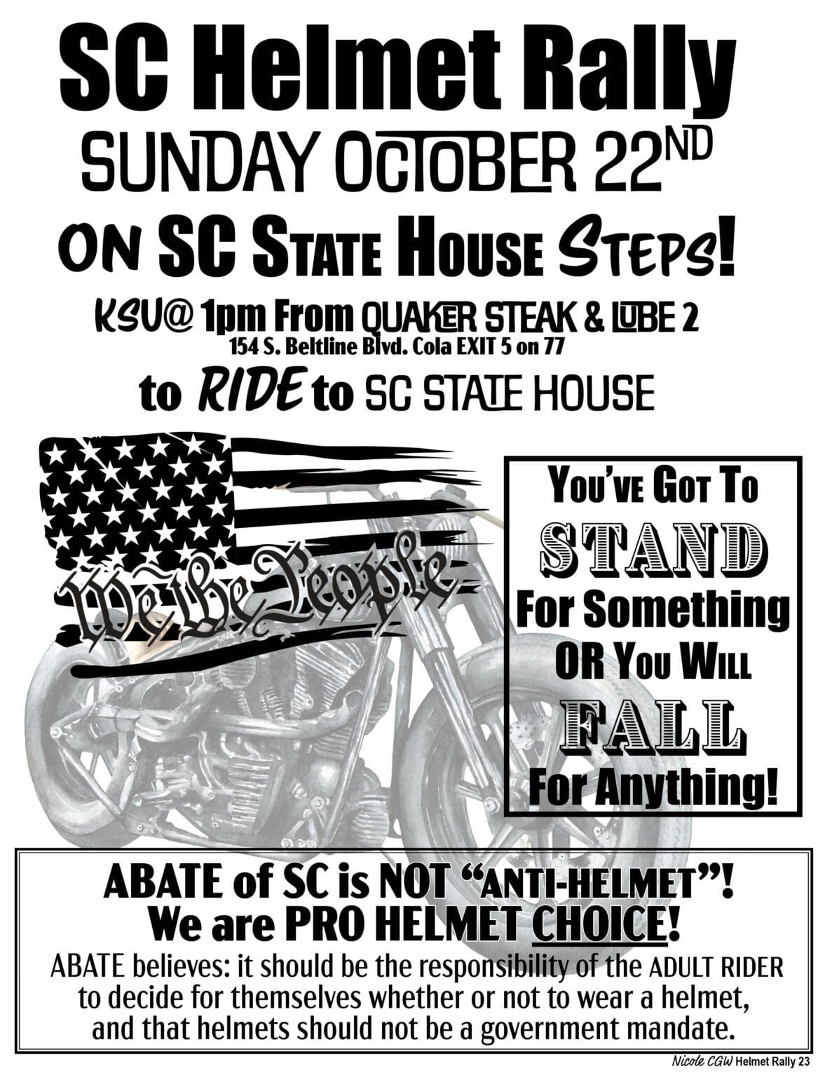 SC Helmet Law Support Rally