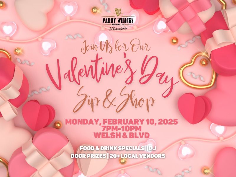 Valentine Sip & Shop