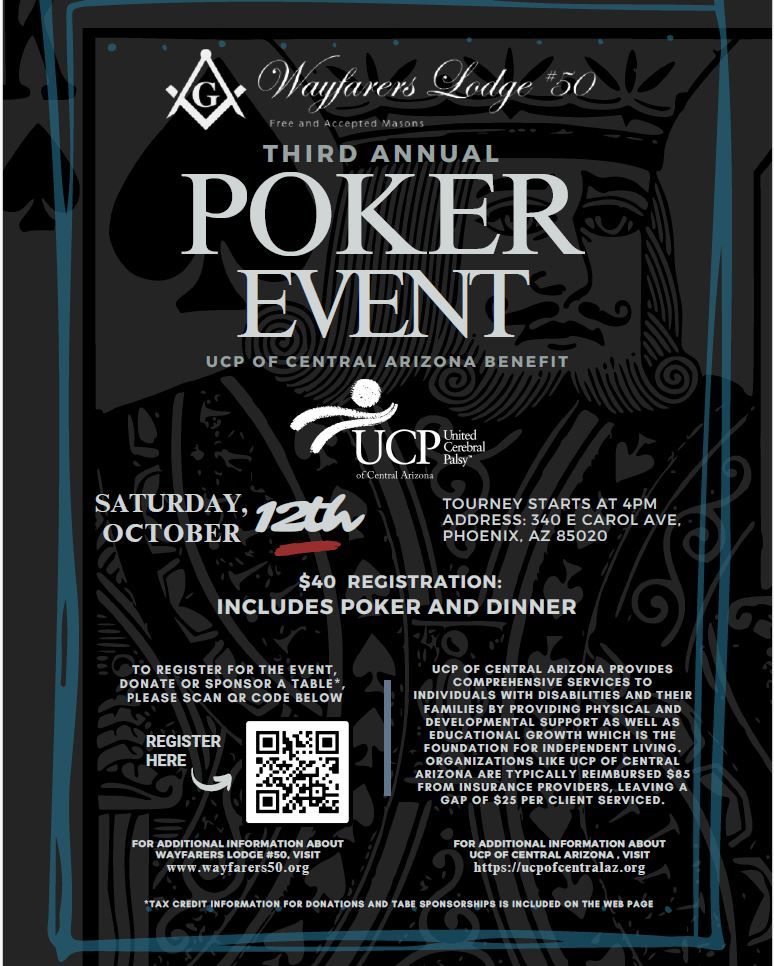 Third Annual UCP\/Wayfarers 50 Poker Tournament