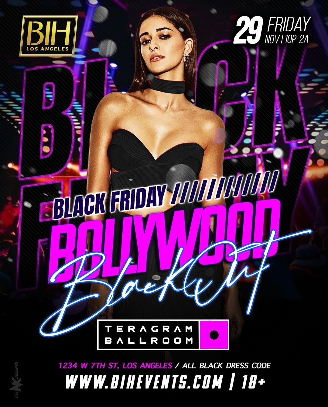 Bollywood Black Friday: All Black Bollywood Party @Teragram LA  on Nov 29