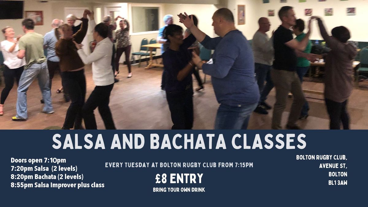 Salsa and Bachata classes every Tuesday in Bolton