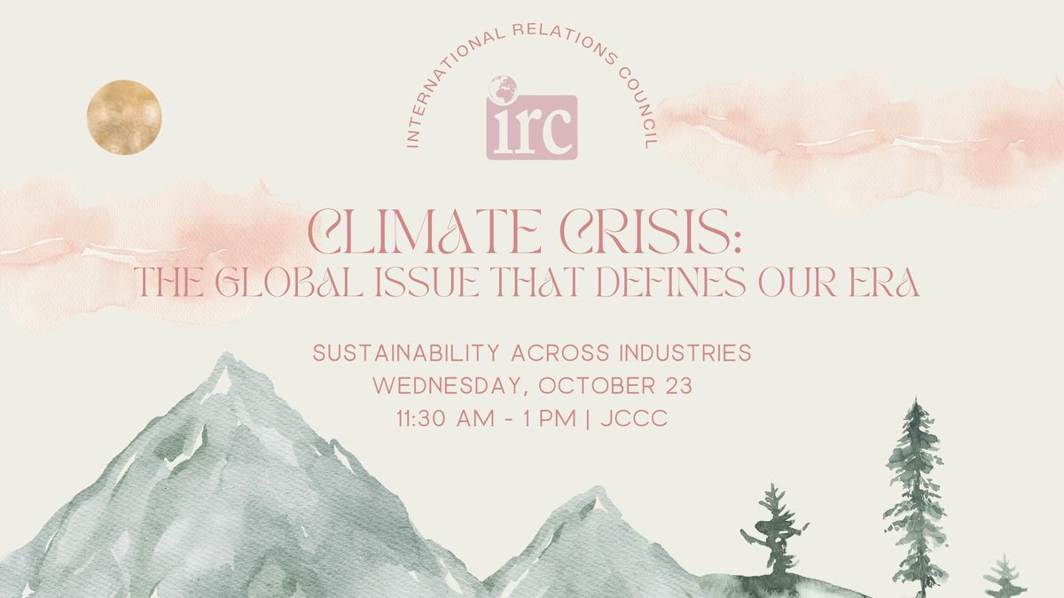 Climate Crisis: Sustainability Across Industries