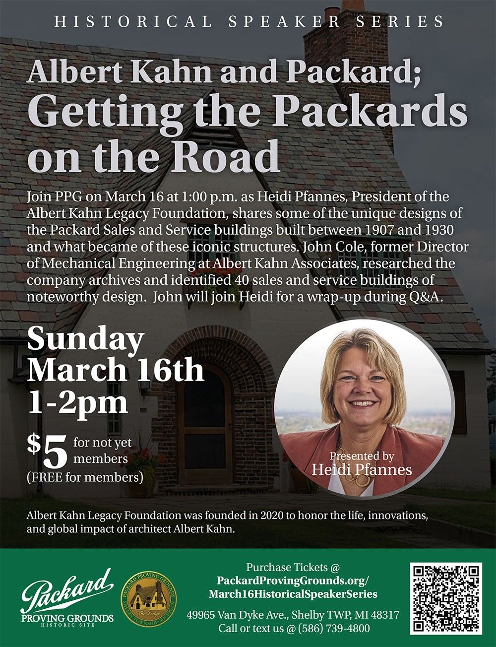 Historical Speaker Series: Albert Kahn and Packard - Getting the Packards on the Road 