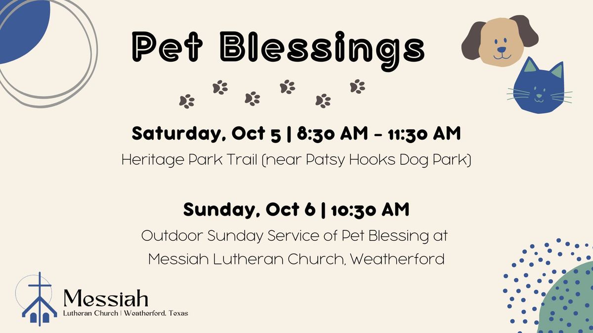 Messiah Lutheran Church Pet Blessing Service