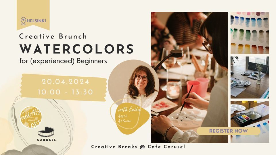 Watercolors Class for (experienced) Beginners in Helsinki - Creative Brunch at Cafe Carusel