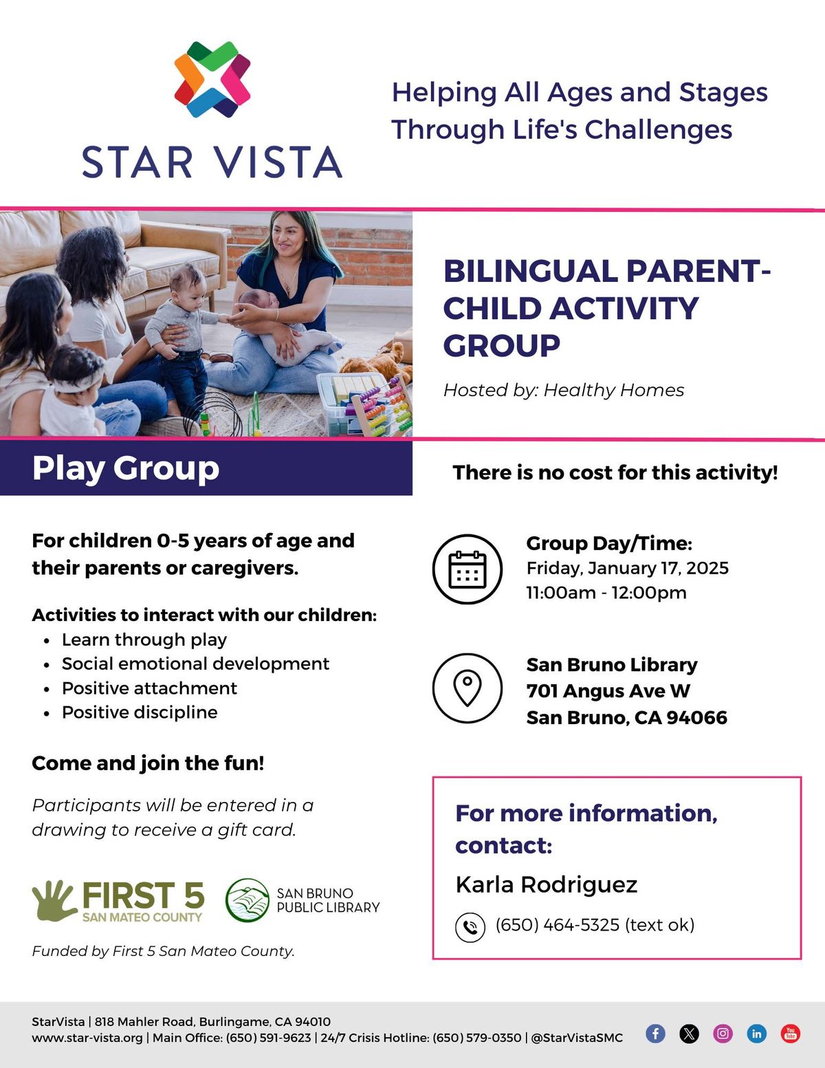 Star Vista Bilingual Parent-Child Activity Group