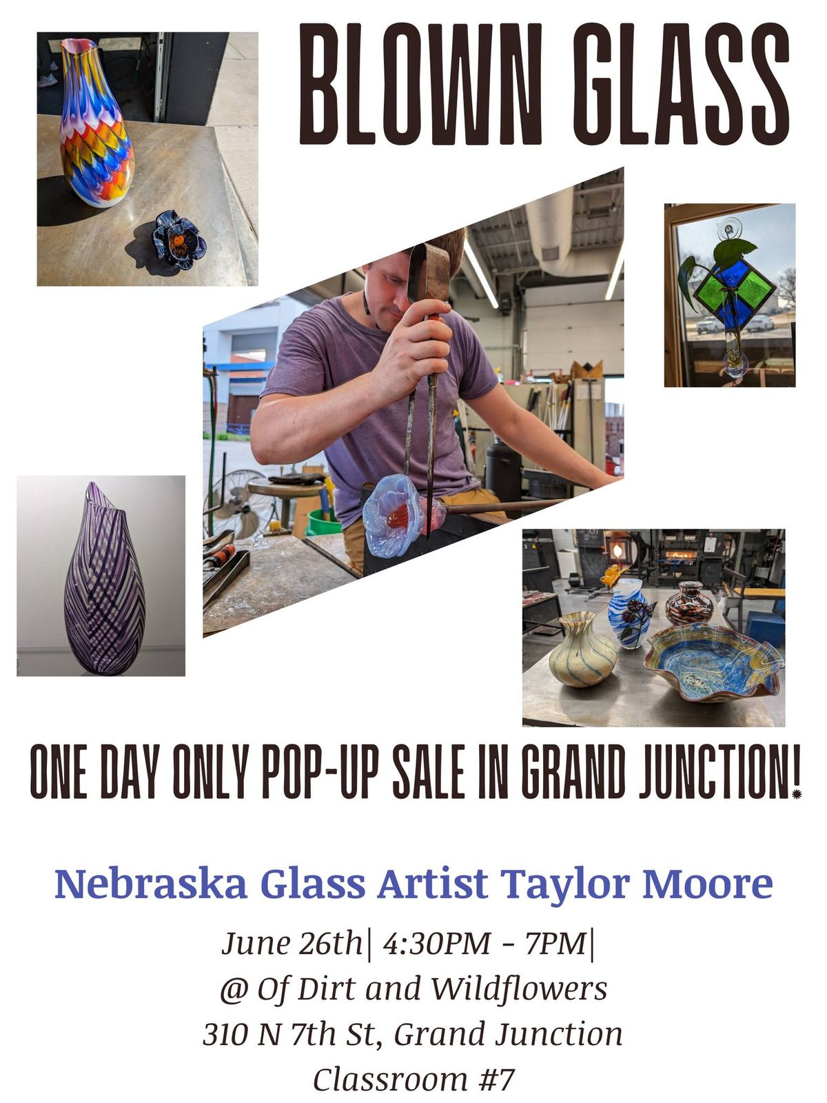 Blown Glass Pop-up Sale in Grand Junction!  One Day Only!