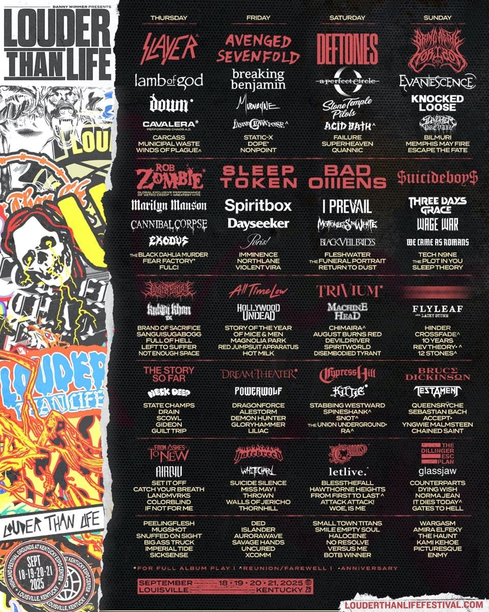 Louder Than Life: Slayer  Rob Zombie  & Marilyn Mansion - Thursday