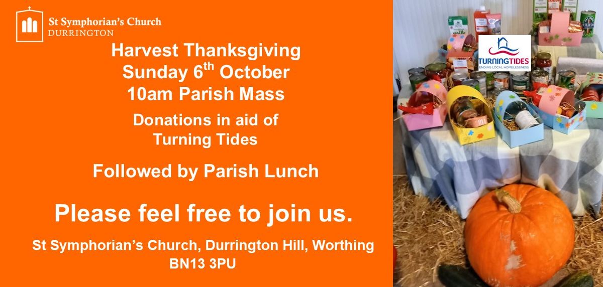 Parish Mass with Harvest Thanksgiving in aid of Turning Tides