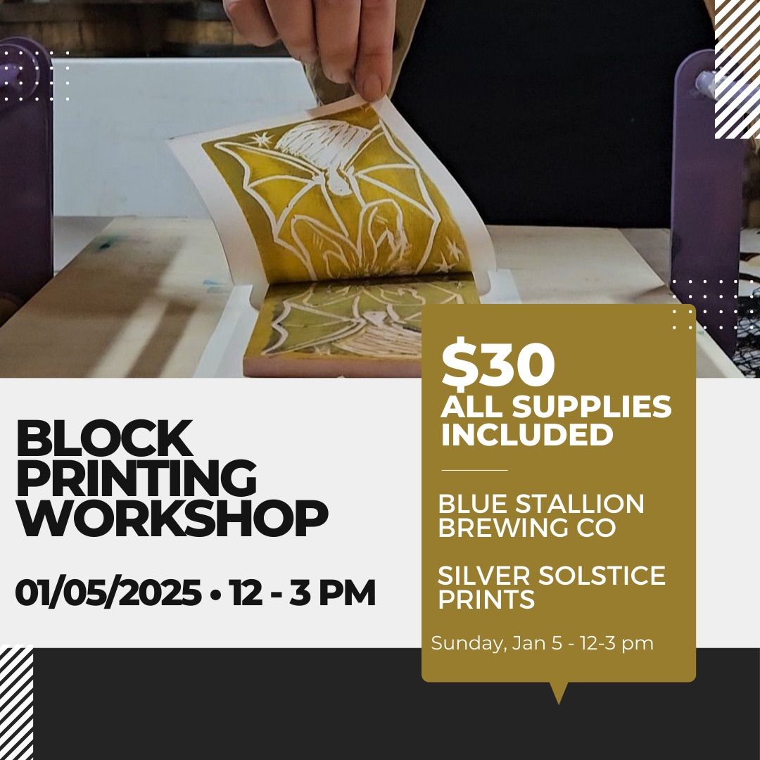 Intro To Block Printmaking With Silver Solstice Prints