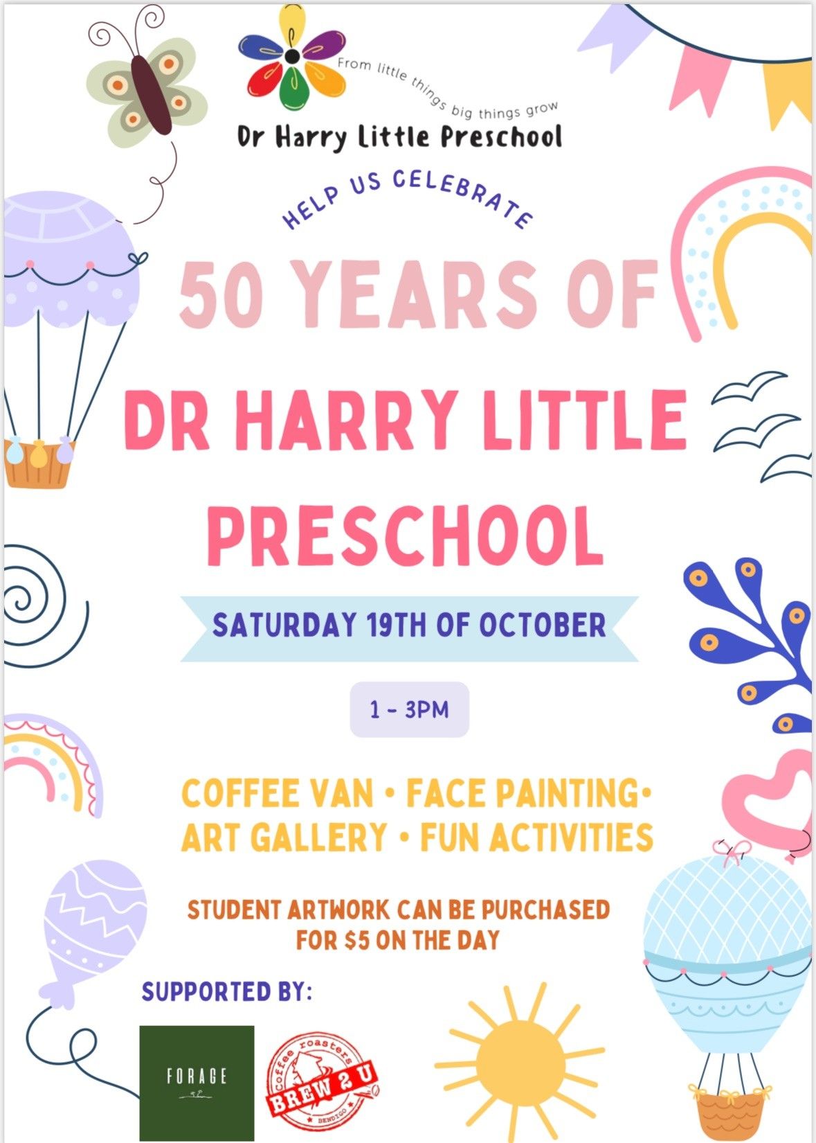 HELP US CELEBRATE 50 YEARS OF DR HARRY LITTLE PRESCHOOL