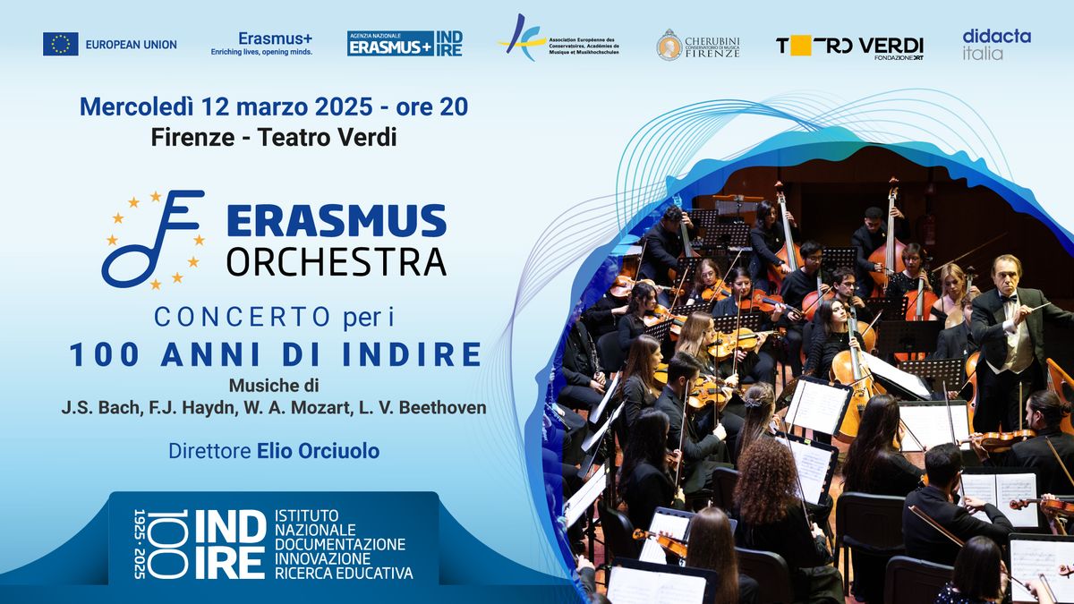 Erasmus Orchestra in concerto per i 100 anni di INDIRE \/\/ INGRESSO GRATUITO