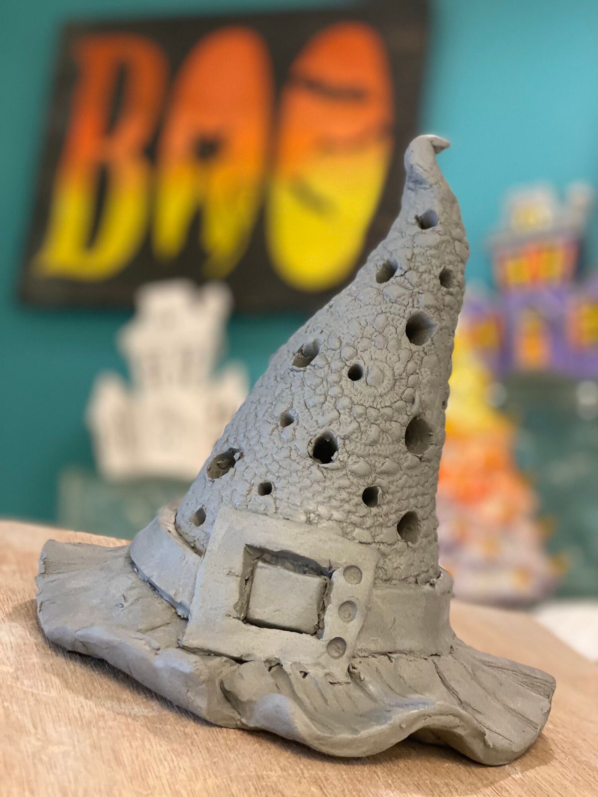 Adult Clay Witch's Hat Votive