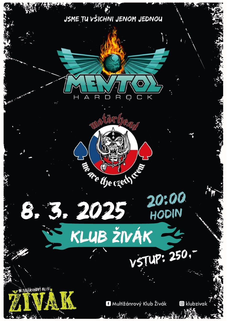 Koncert Mentol + Motorhead Revival