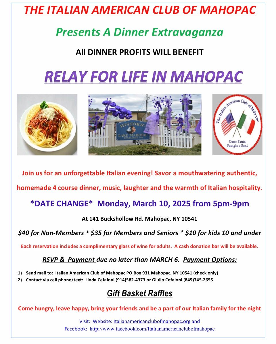 Relay for Life Fundraising Dinner