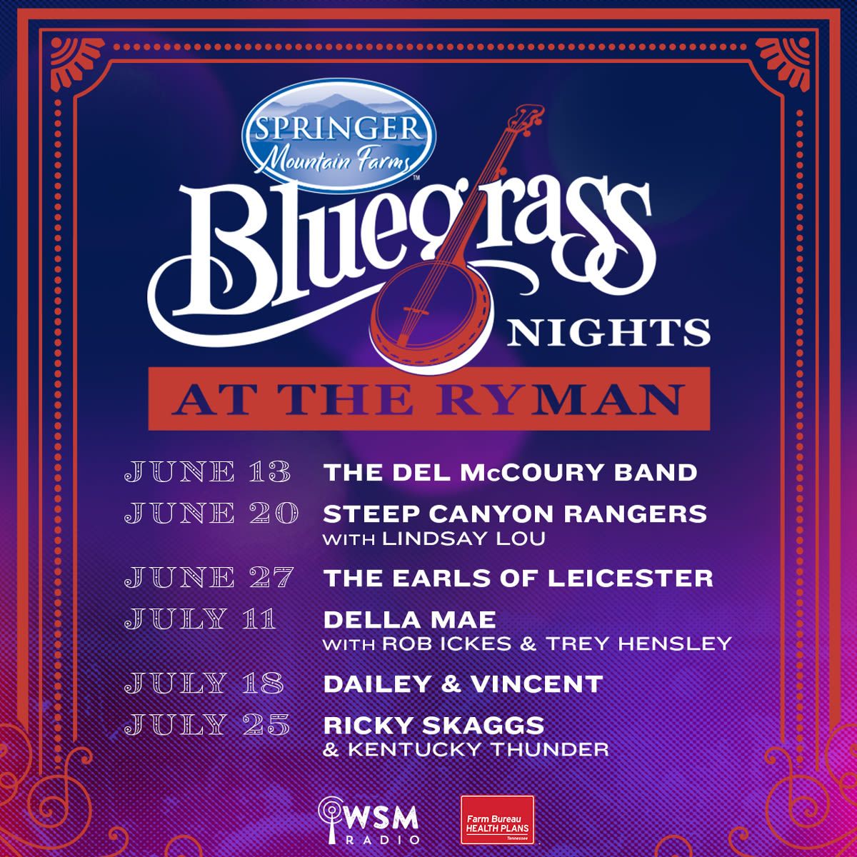 Springer Mountain Farms Bluegrass Nights - Sam Bush at Ryman Auditorium