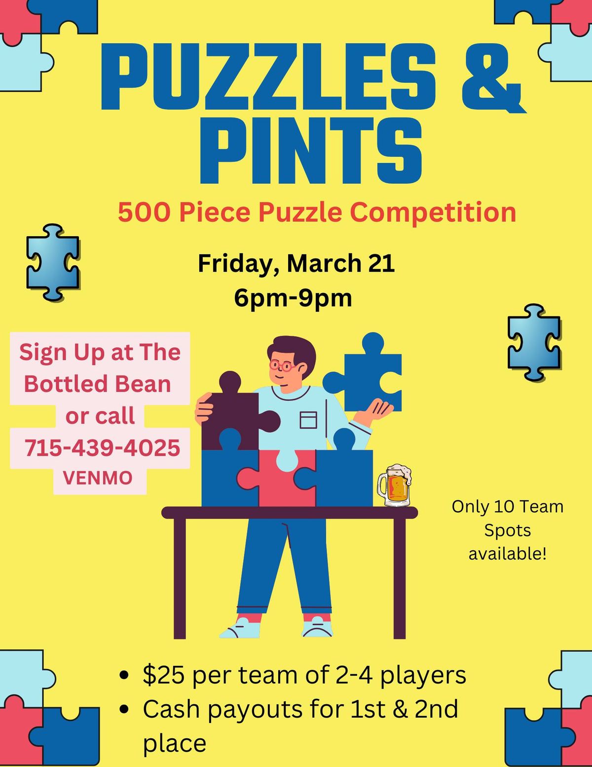 Puzzles & Pints at The Bottled Bean