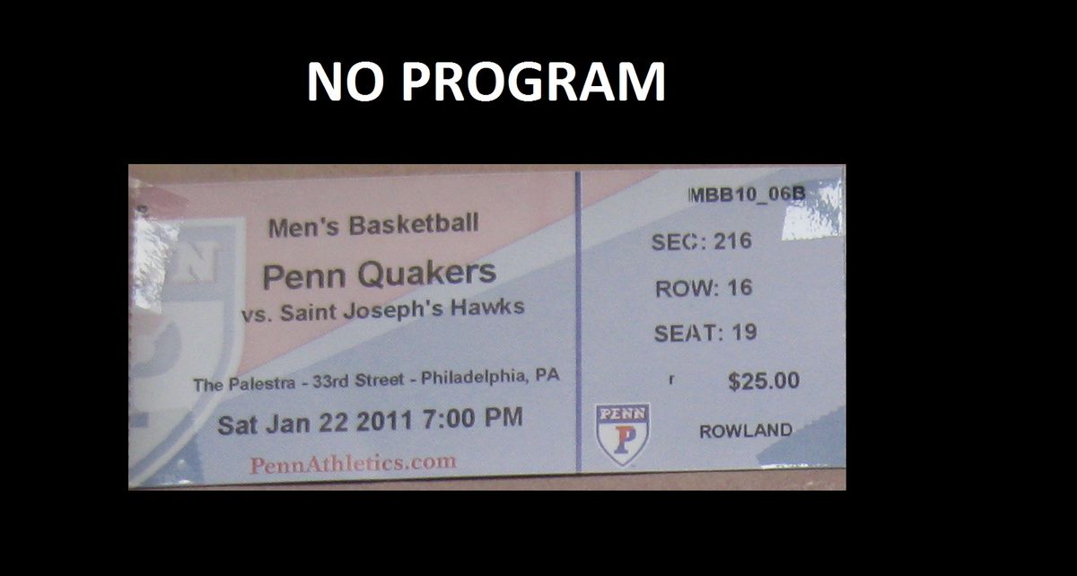 Parking Saint Joseph's Hawks at Penn Quakers Mens Basketball