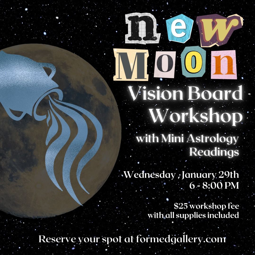 Aquarius New Moon Vision Boards + Mini Astrology Readings