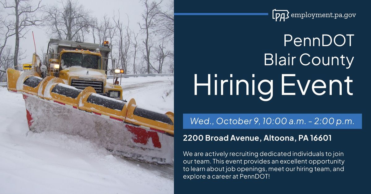 PennDOT Blair County Hiring Event