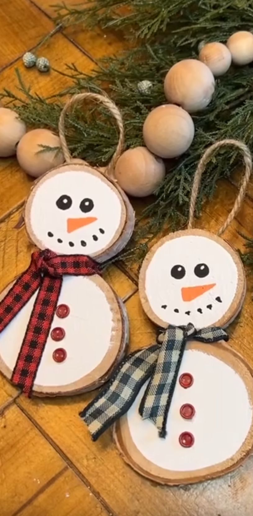 Snowman Ornaments set of 8 