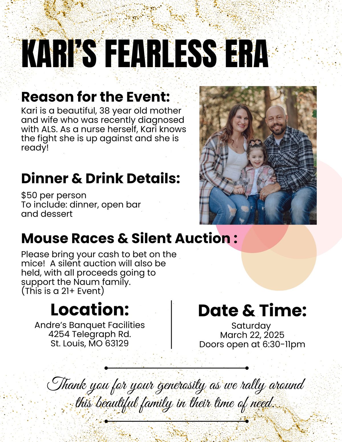 Kari\u2019s Fearless Era: Mouse Race Fundraiser 