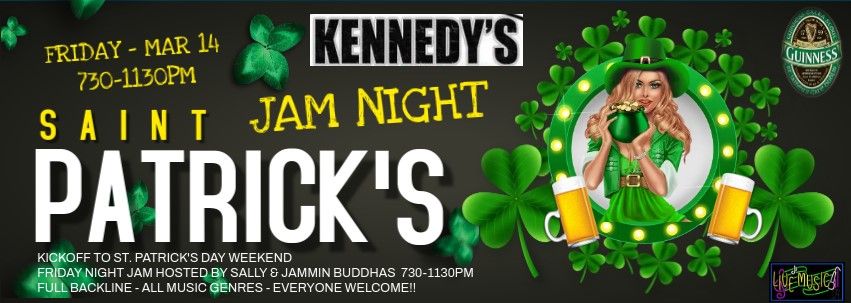 JAM NIGHT at KENNEDY's hosted by SALLY & THE JAMMIN BUDDHAS