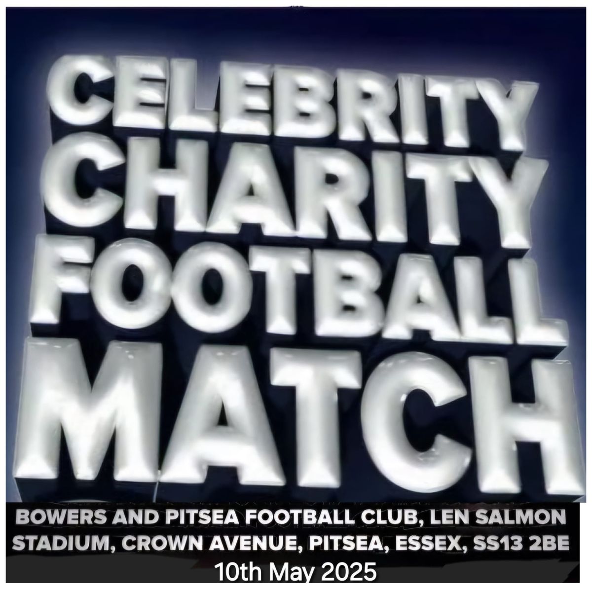 Celeb Match Relaunch v the charity team. 