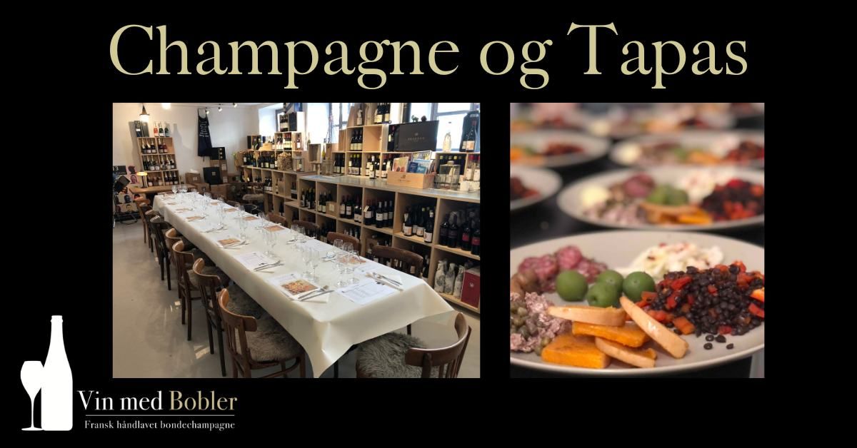 Champagne og Tapas Fredag den 5. september 2025 (Udsolgt)