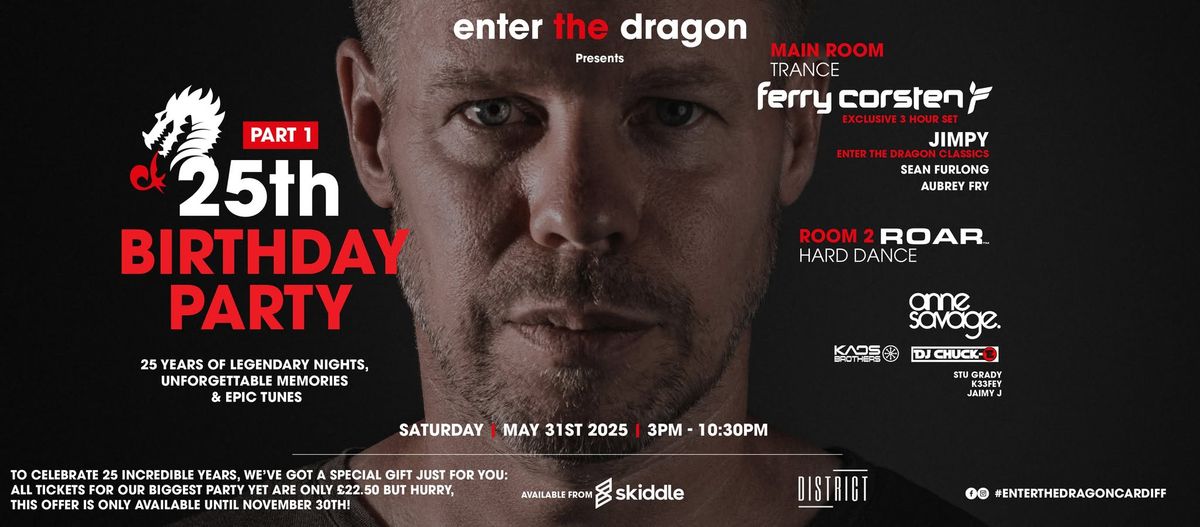 Enter The Dragon 2025 with Ferry Corsten, Anne Savage, Jimpy (Club Classics) + More! 