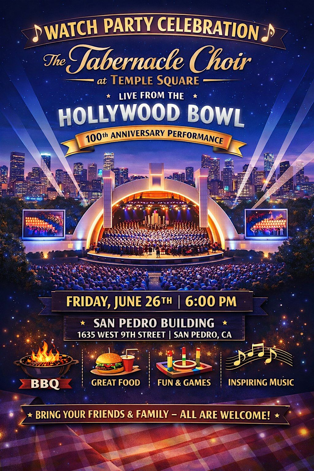 Celebrate and watch Tabernacle Choir's performance at Hollywood Bowl