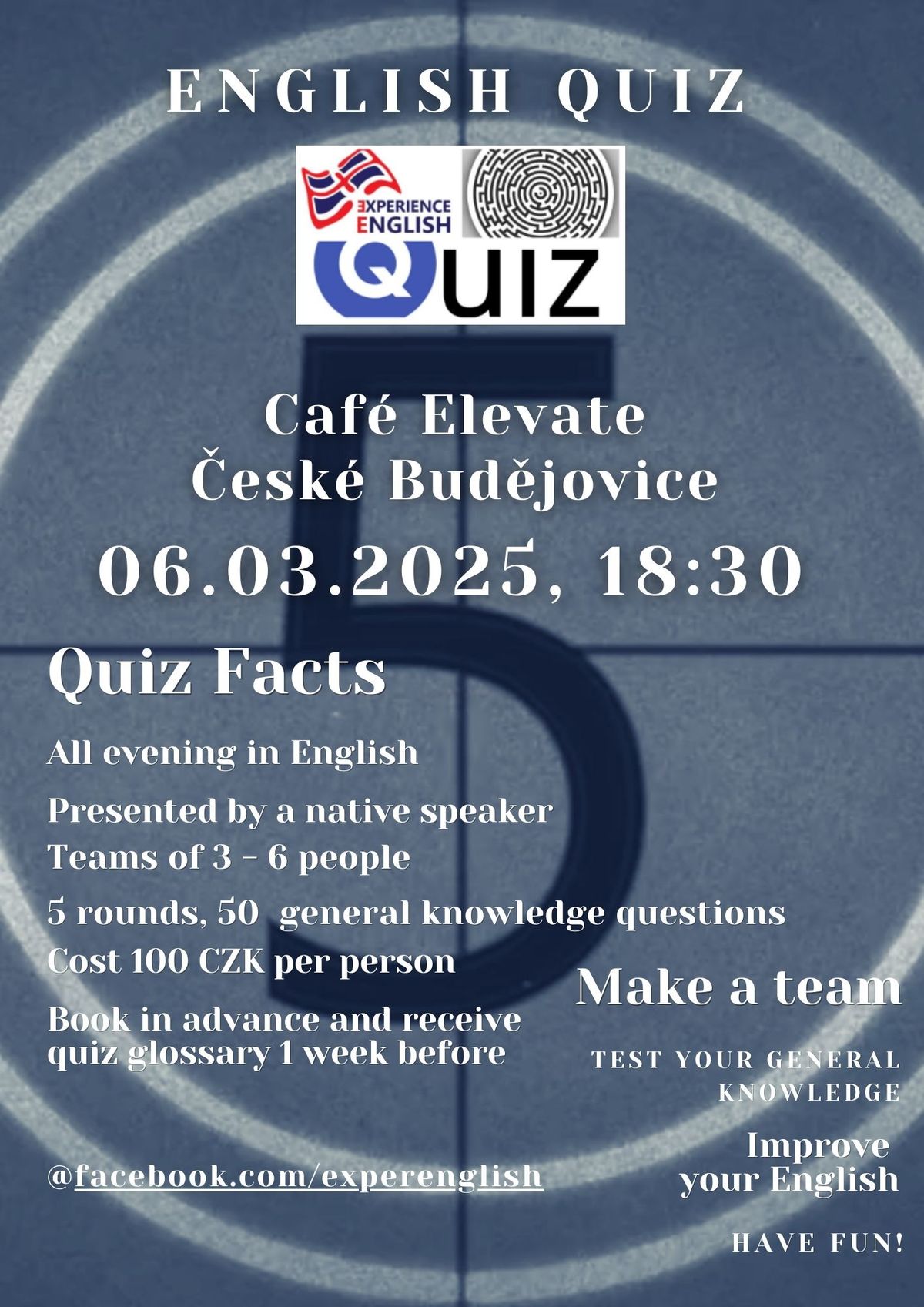 English Quiz in Caf\u00e9 Elevate