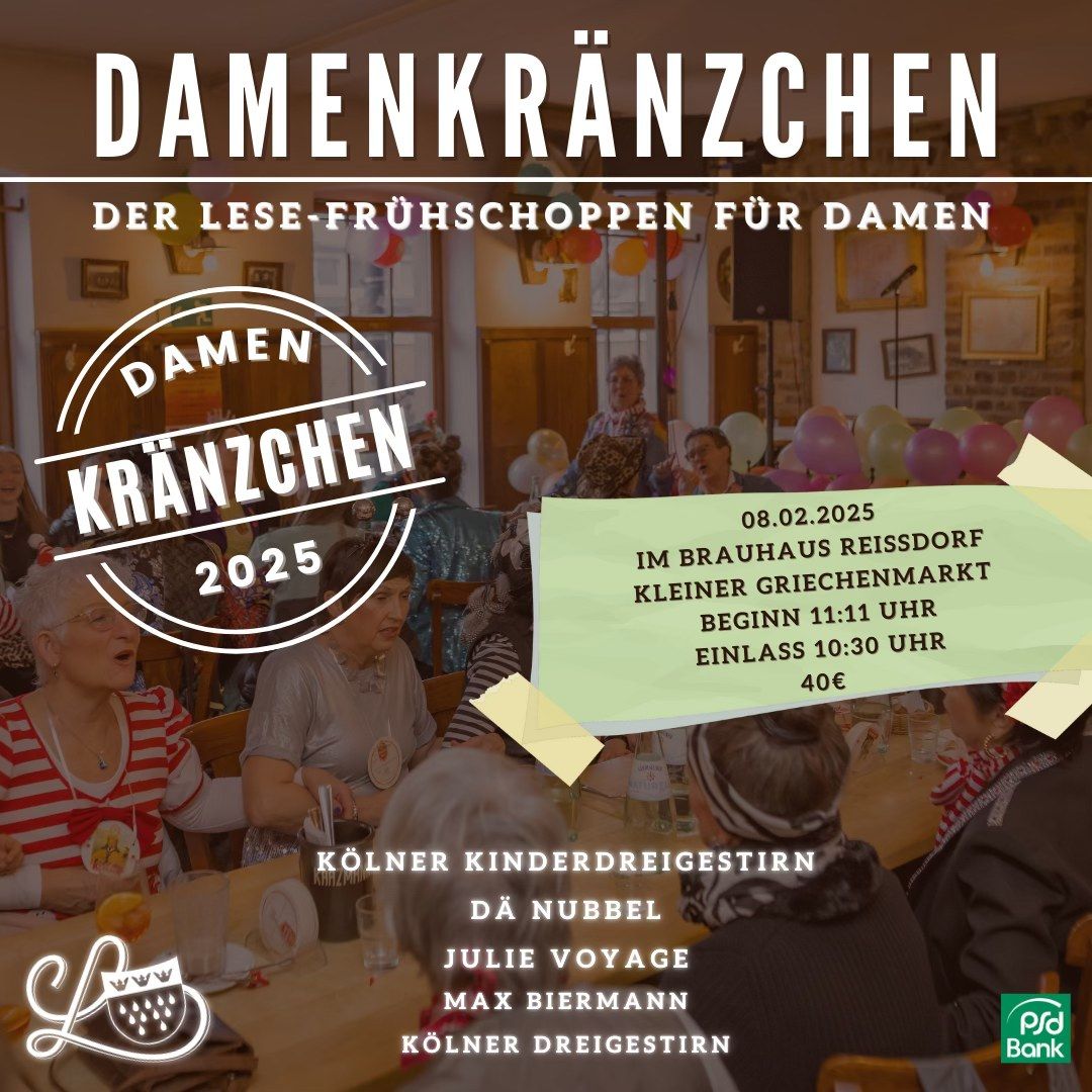 Damenkr\u00e4nzchen - Der LESE-Fr\u00fchschoppen f\u00fcr Damen