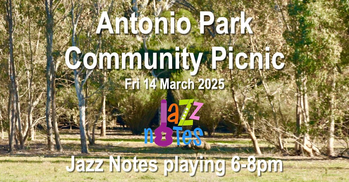 Jazz Notes at Antonio Park FREE Family BBQ - Friday 14 March 2025