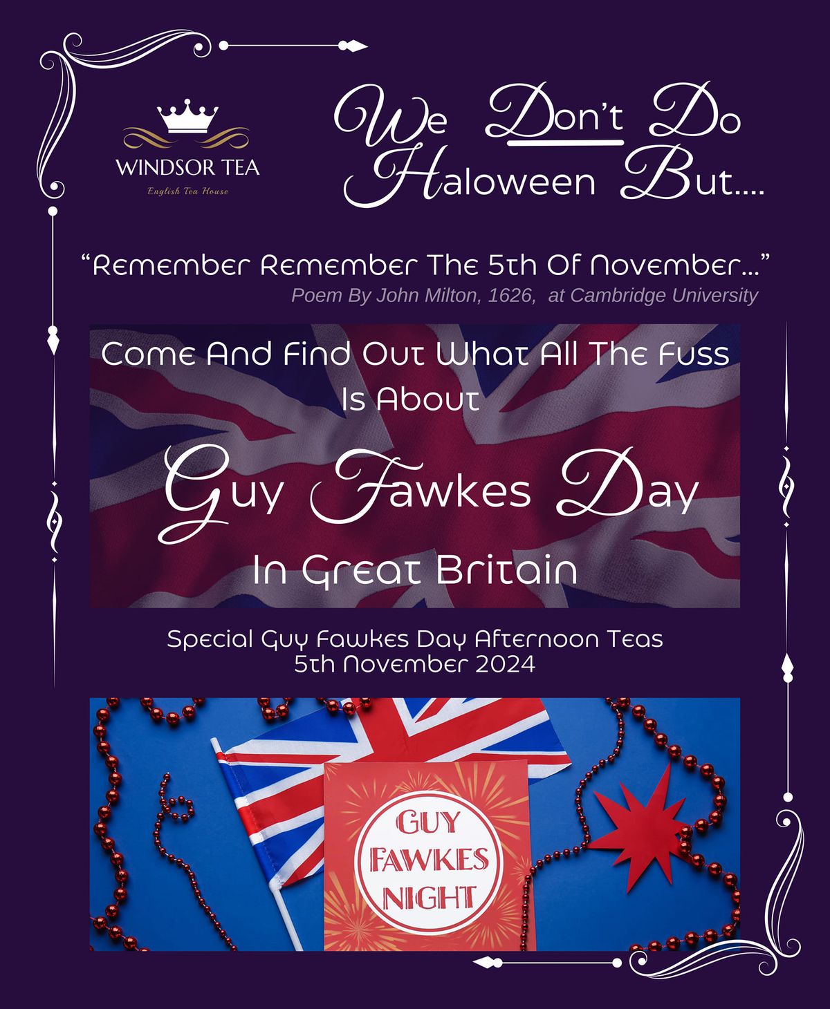 Guy Fawkes Night at The Windsor Tea House